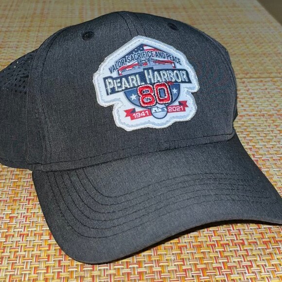 Pearl Harbor 80th Anniv Men’s Gray Baseball Cap Hat - Picture 2 of 6